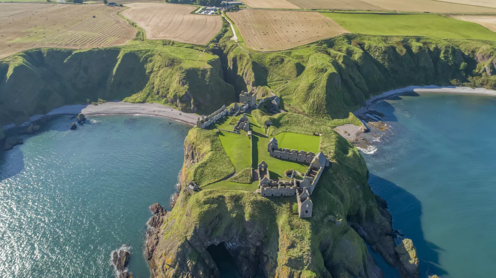 Dunnottar Castle on the cliff edge